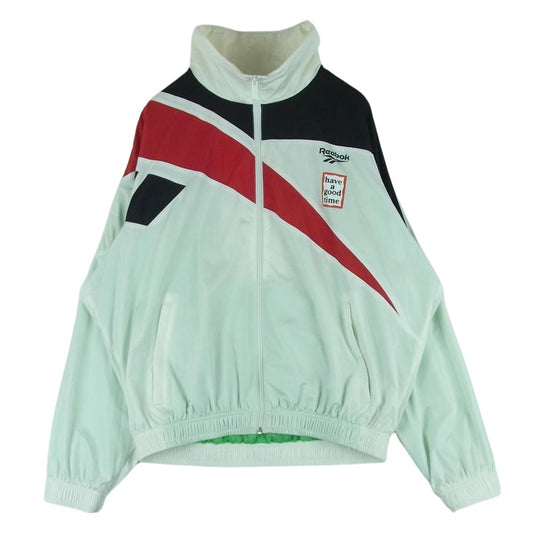 Reebok リーボック have a good time ハブ ア グット タイム ナイロン ジャケット 中国製 オフホワイト系 L【中古】