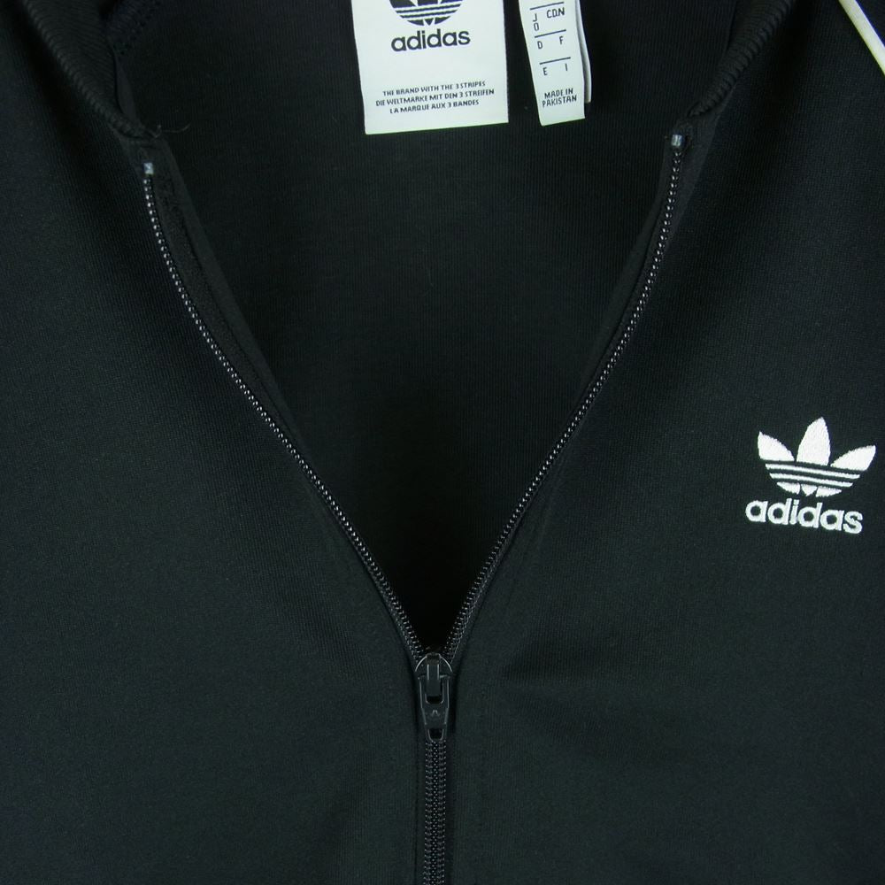 adidas アディダス オリジナルス 3ストライプ ライン トラック ジャケット ジャージ パキスタン製 ブラック系 サイズ表記なし【中古】