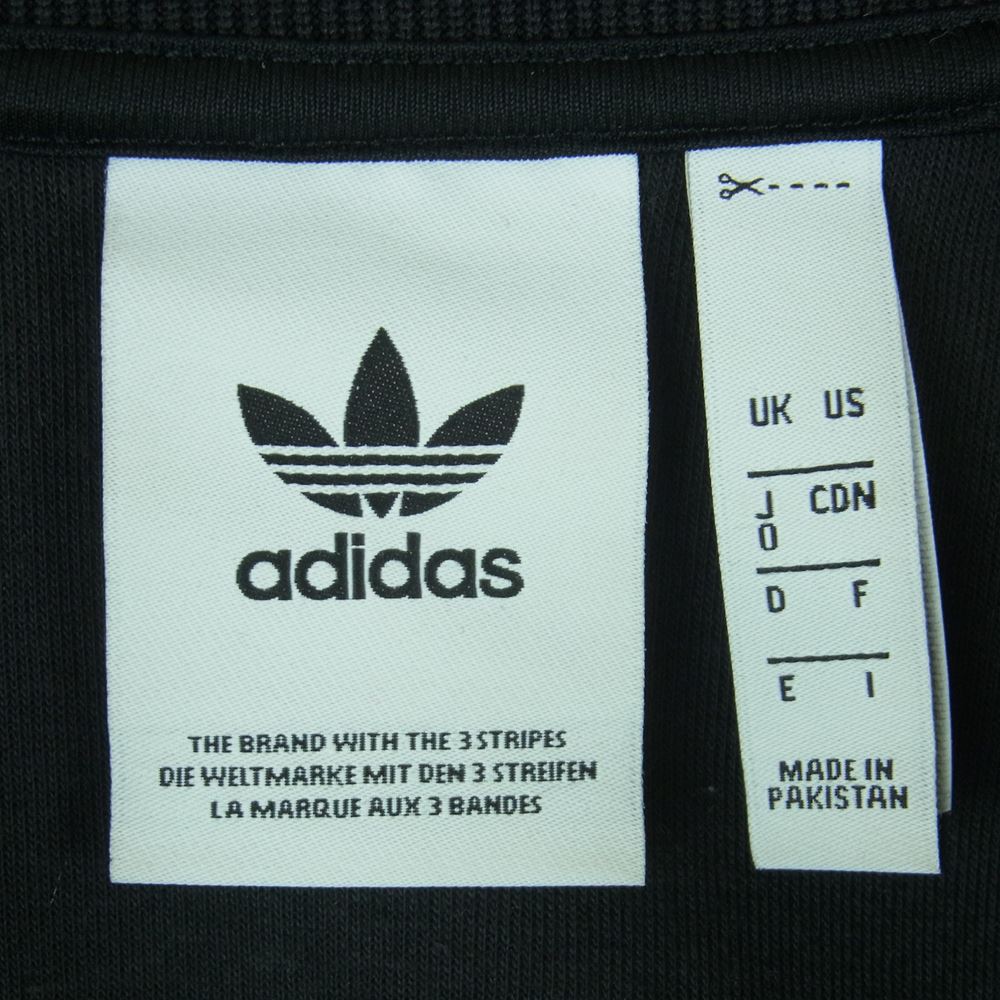 adidas アディダス オリジナルス 3ストライプ ライン トラック ジャケット ジャージ パキスタン製 ブラック系 サイズ表記なし【中古】