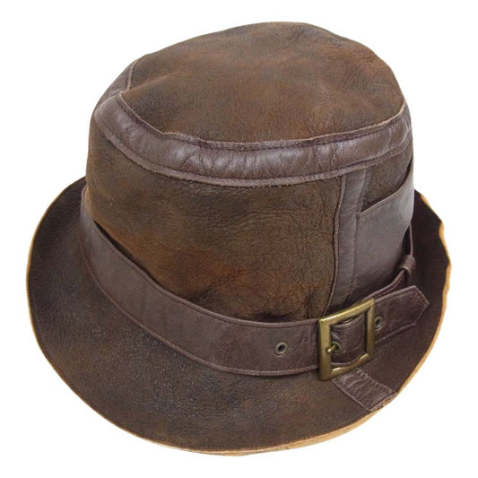 ステットソン レザー バケット ハット ブラウン系 M【中古】