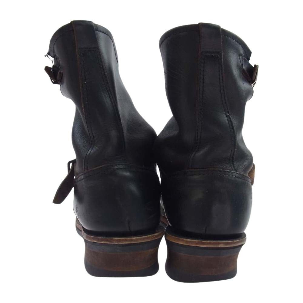 スローウェアライオン 茶芯 レザー エンジニア ブーツ ブラック系 S【中古】