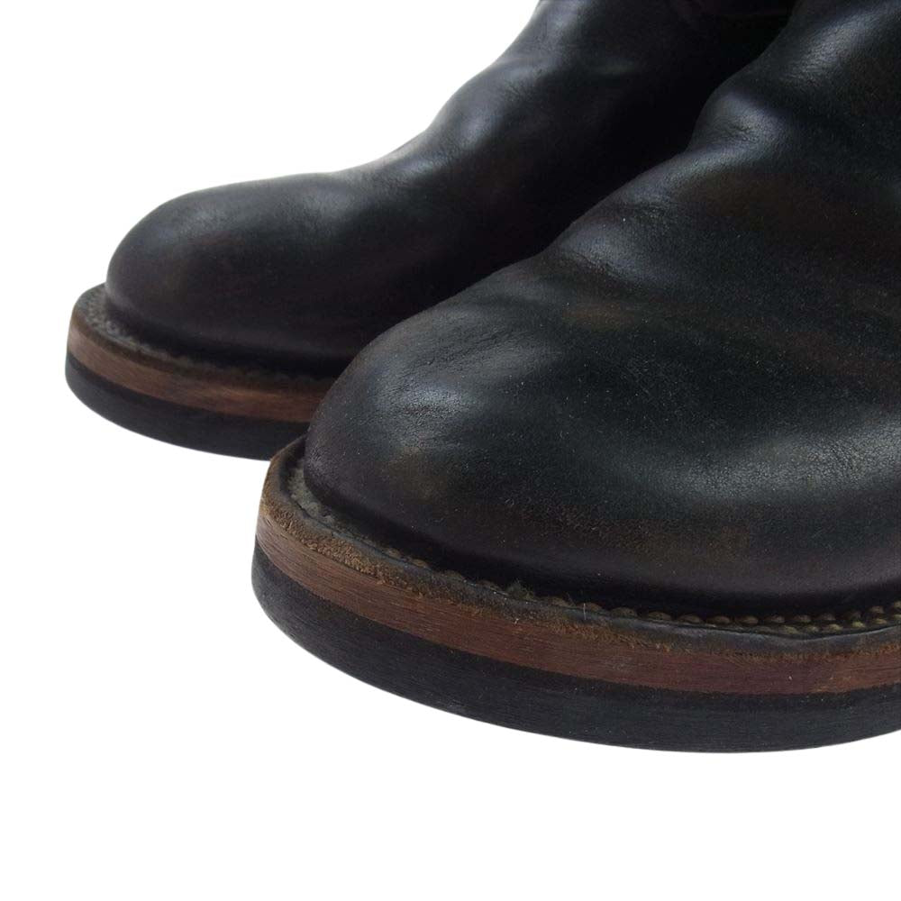 スローウェアライオン 茶芯 レザー エンジニア ブーツ ブラック系 S【中古】