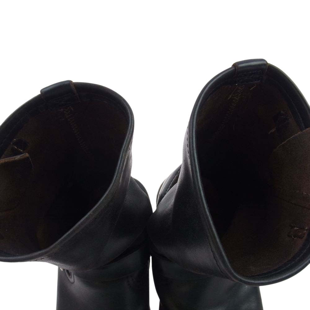 スローウェアライオン 茶芯 レザー エンジニア ブーツ ブラック系 S【中古】