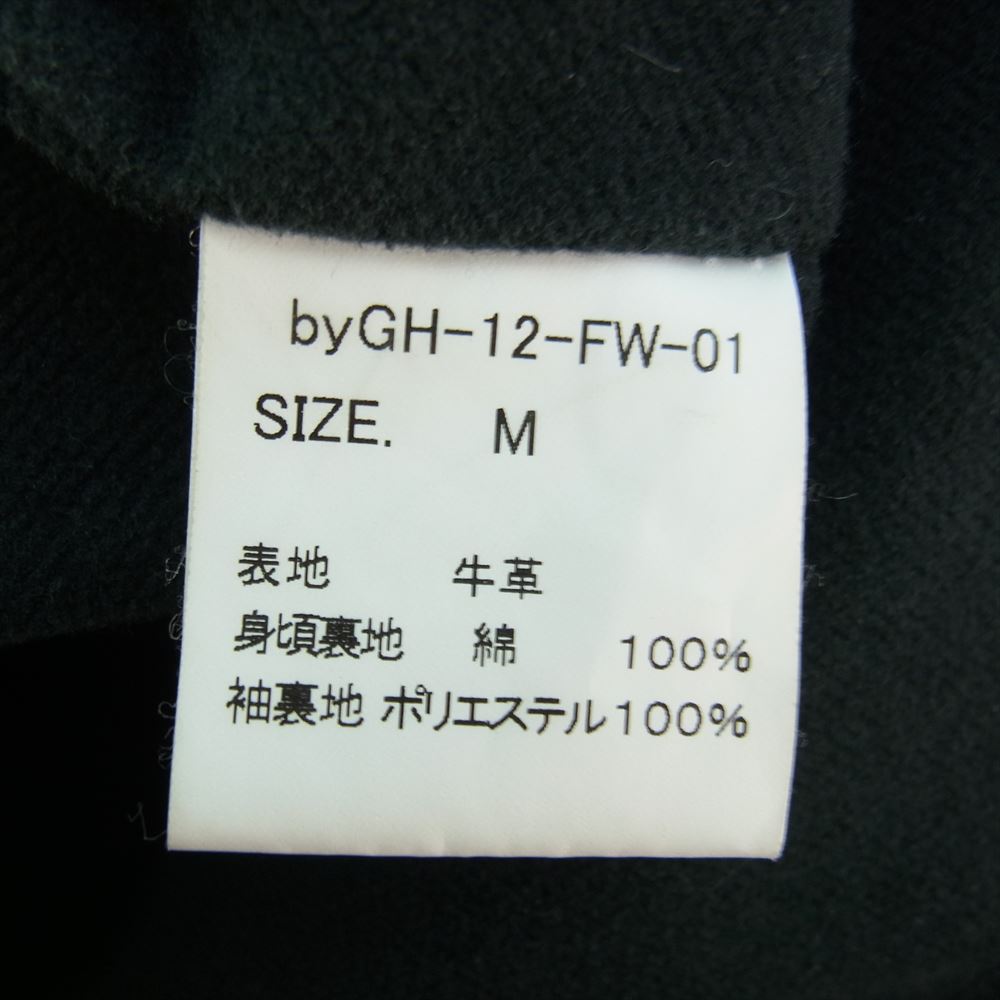 BY GLADHAND バイグラッドハンド byGH-12-FW-01 カウレザー カーコート ジャケット ブラック系 M【中古】