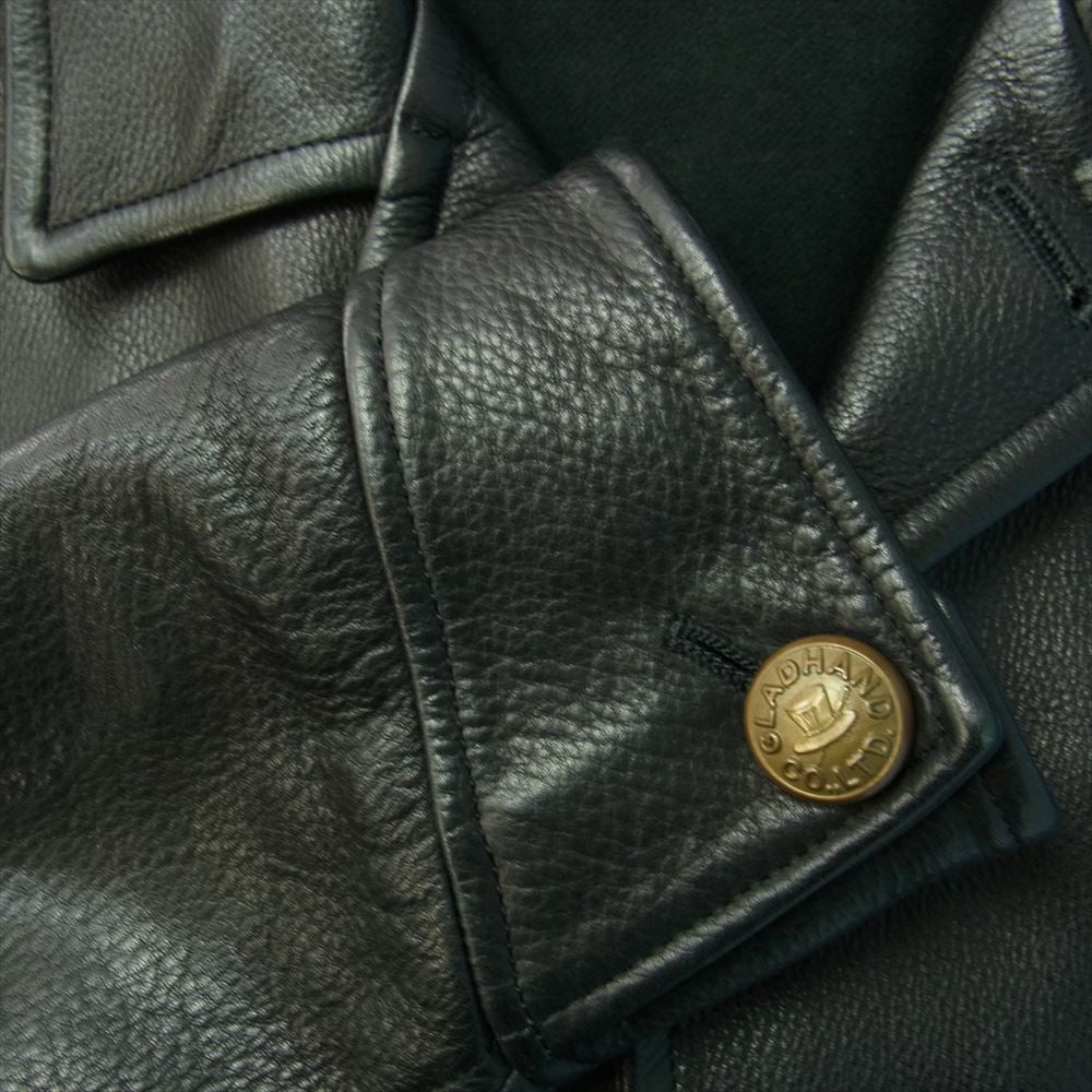 BY GLADHAND バイグラッドハンド byGH-12-FW-01 カウレザー カーコート ジャケット ブラック系 M【中古】