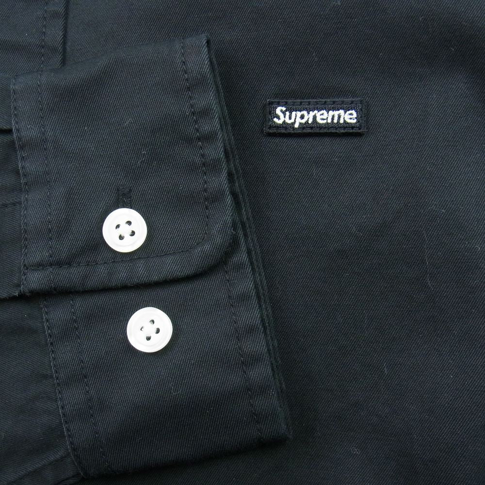 Supreme シュプリーム 23AW Small Box Shirt スモール ボックス ロゴ ボタンダウン シャツ ブラック系 M【美品】【中古】