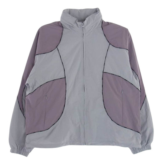 Supreme シュプリーム 23AW Logo Piping Hooded Track Jacket ロゴ パイピング フーデッド トラック ナイロン ジャケット ライトグレー系・ライトピンク系 M【新古品】【未使用】【中古】