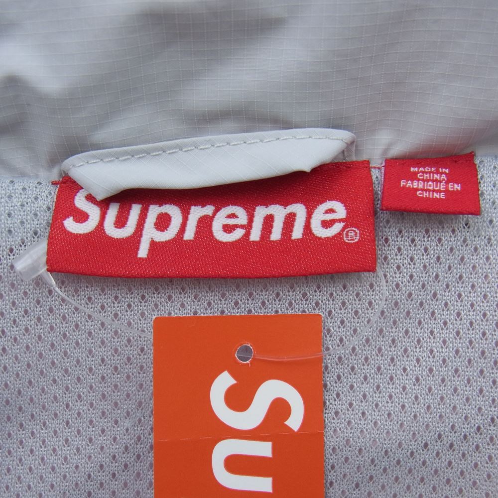 Supreme シュプリーム 23AW Logo Piping Hooded Track Jacket ロゴ パイピング フーデッド トラック ナイロン ジャケット ライトグレー系・ライトピンク系 M【新古品】【未使用】【中古】
