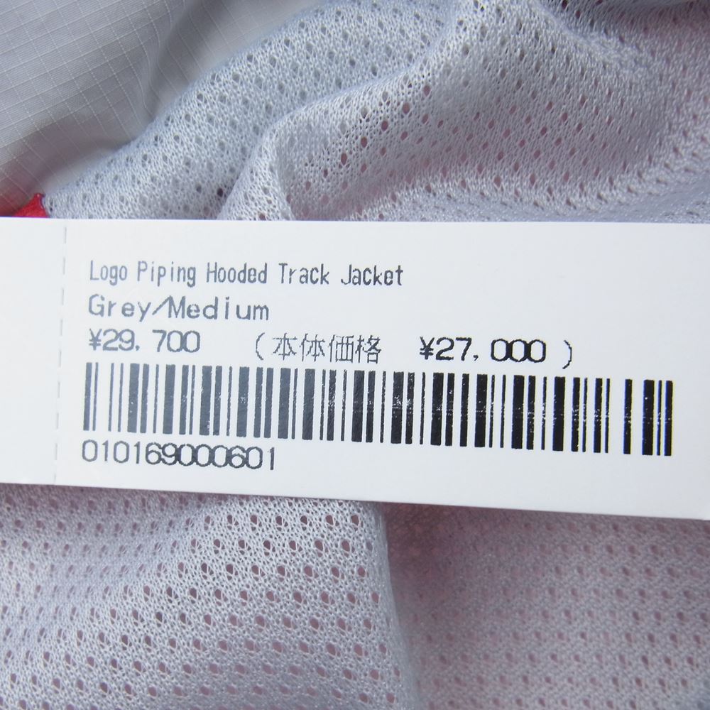 Supreme シュプリーム 23AW Logo Piping Hooded Track Jacket ロゴ パイピング フーデッド トラック ナイロン ジャケット ライトグレー系・ライトピンク系 M【新古品】【未使用】【中古】