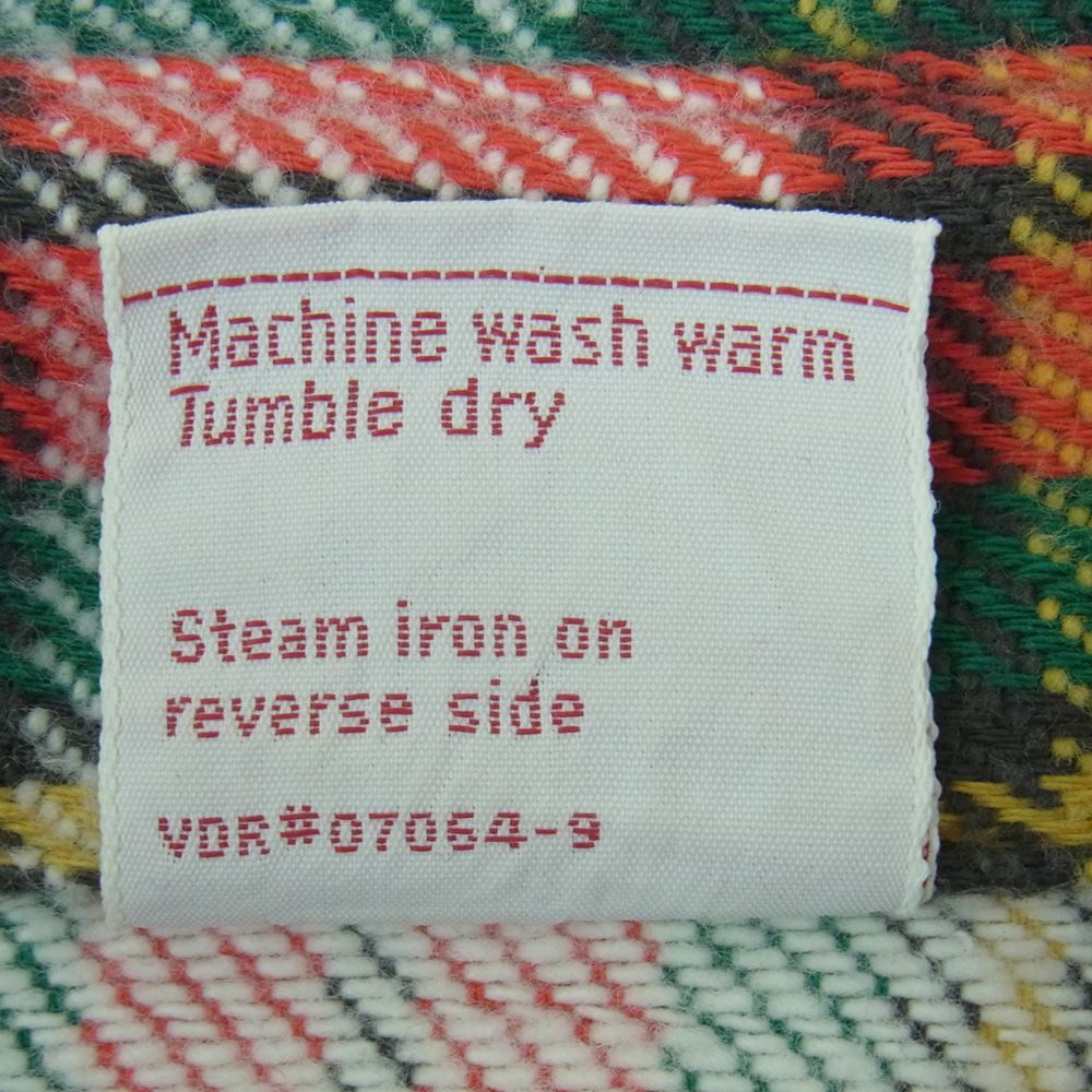 BIG MAC ビッグマック ヴィンテージ 70s ヘビーネル チェック 長袖 シャツ コットン レッド系 グリーン系 イエロー系 L【中古】