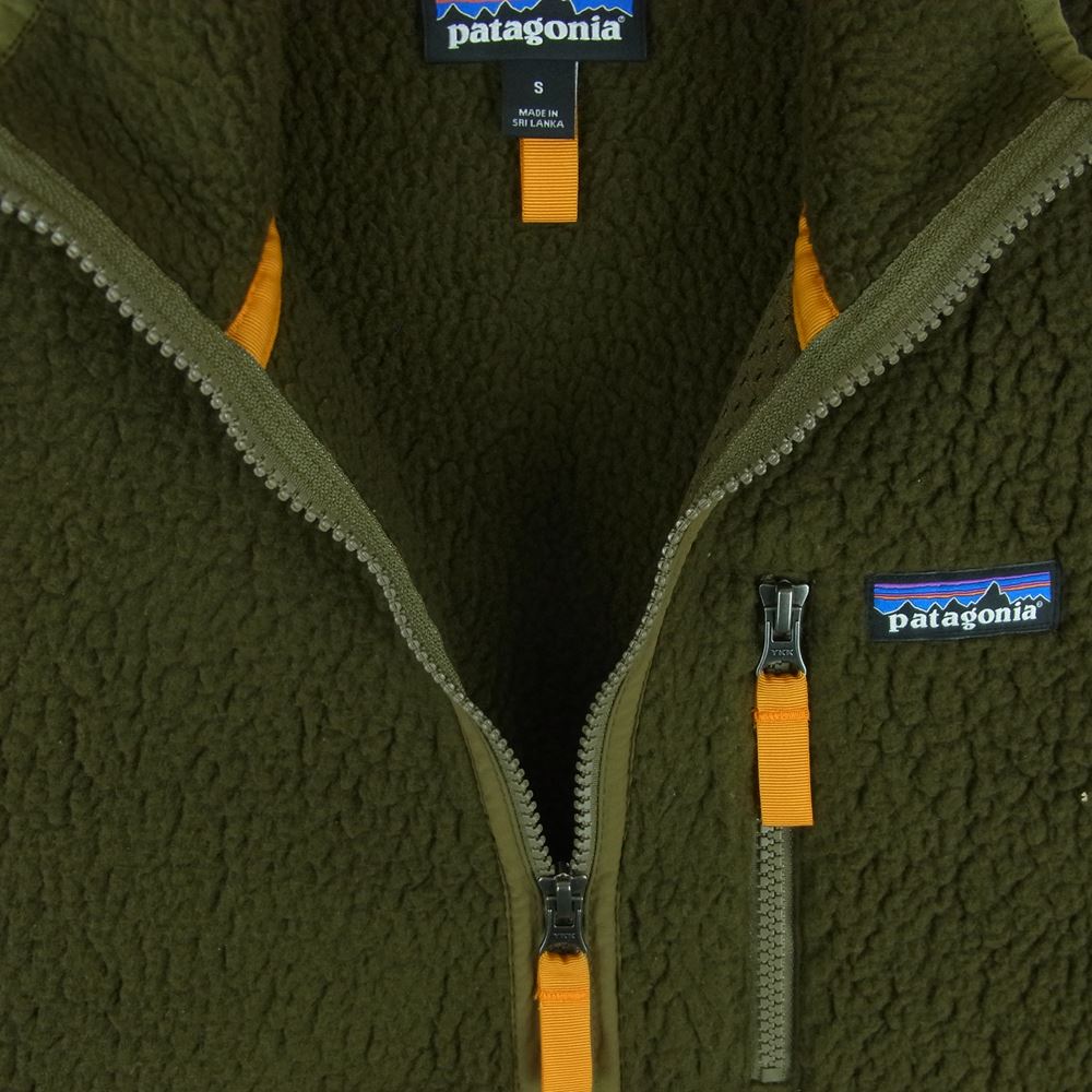 patagonia パタゴニア 18AW 22810 18年製 RETRO PILE PULLOVER レトロ パイル プルオーバー フリース ジャケット カーキ系 S【中古】
