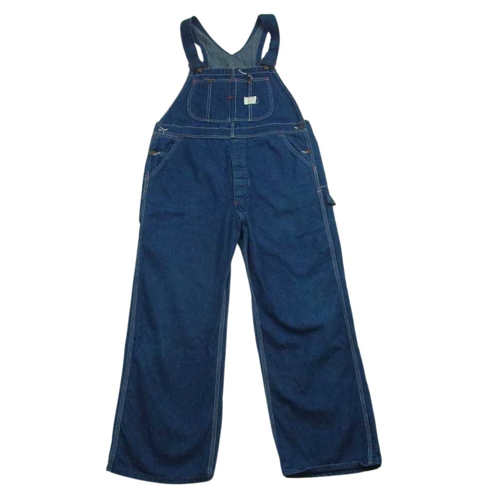 BIG MAC ビッグマック ヴィンテージ 70s デニム オーバーオール パンツ コットン インディゴブルー系【中古】