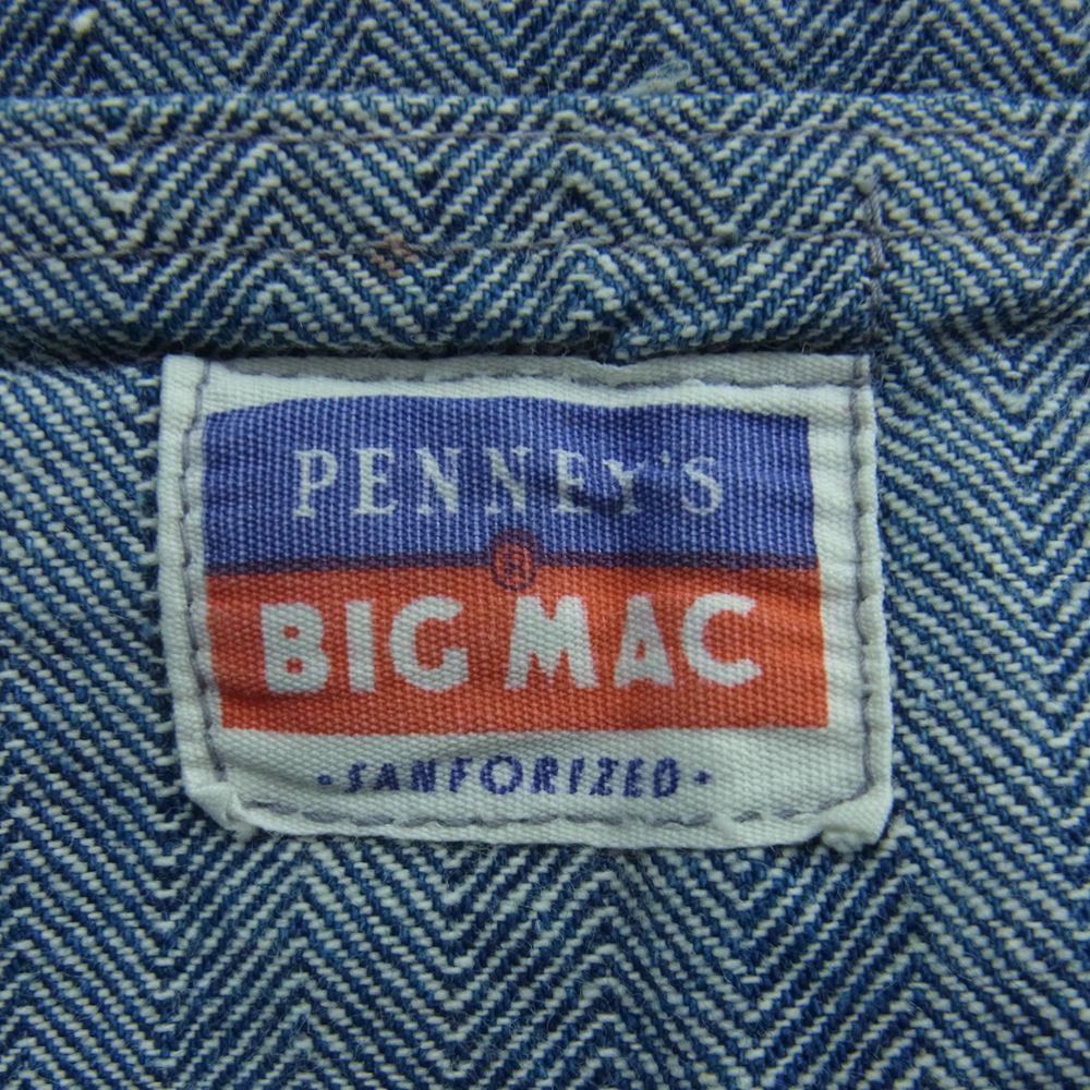 BIG MAC ビッグマック ヴィンテージ 50s ヘリンボーン オールインワン ツナギ インディゴブルー系 42 L【中古】