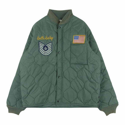 ドクター ロマネリ リメイク キルト CWU-9/P ミリタリー ジャケット アメリカ製 カーキ系 M L【中古】