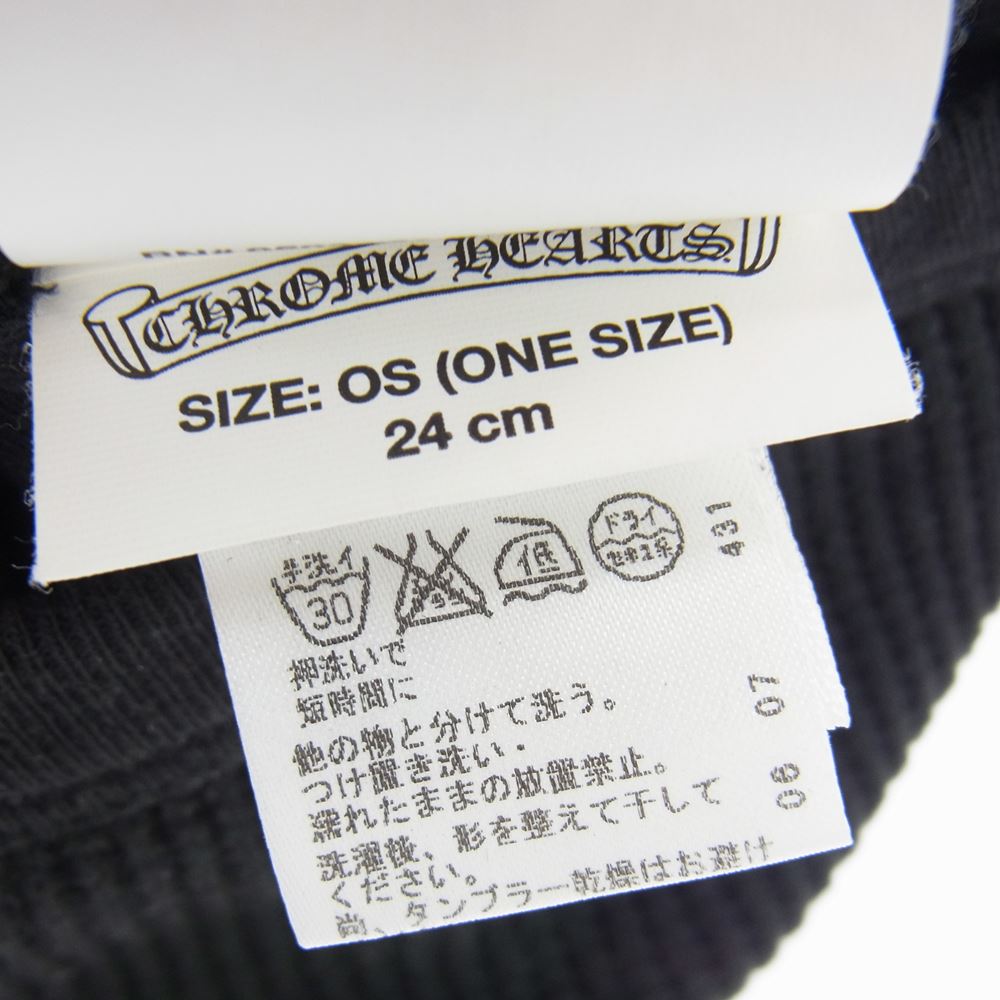 CHROME HEARTS クロムハーツ（原本無） ホースシュー CHプラス サーマル ニットキャップ ニット帽 ブラック系【中古】