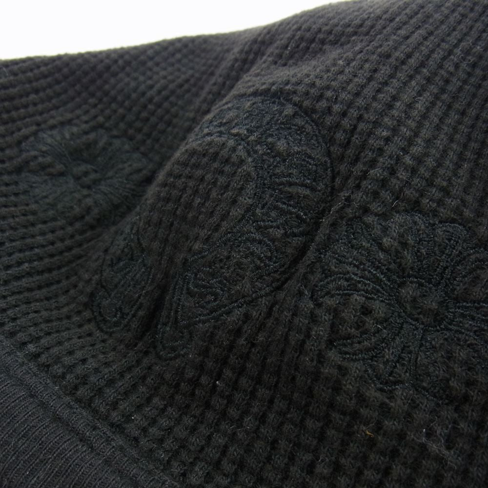 CHROME HEARTS クロムハーツ（原本無） ホースシュー CHプラス サーマル ニットキャップ ニット帽 ブラック系【中古】