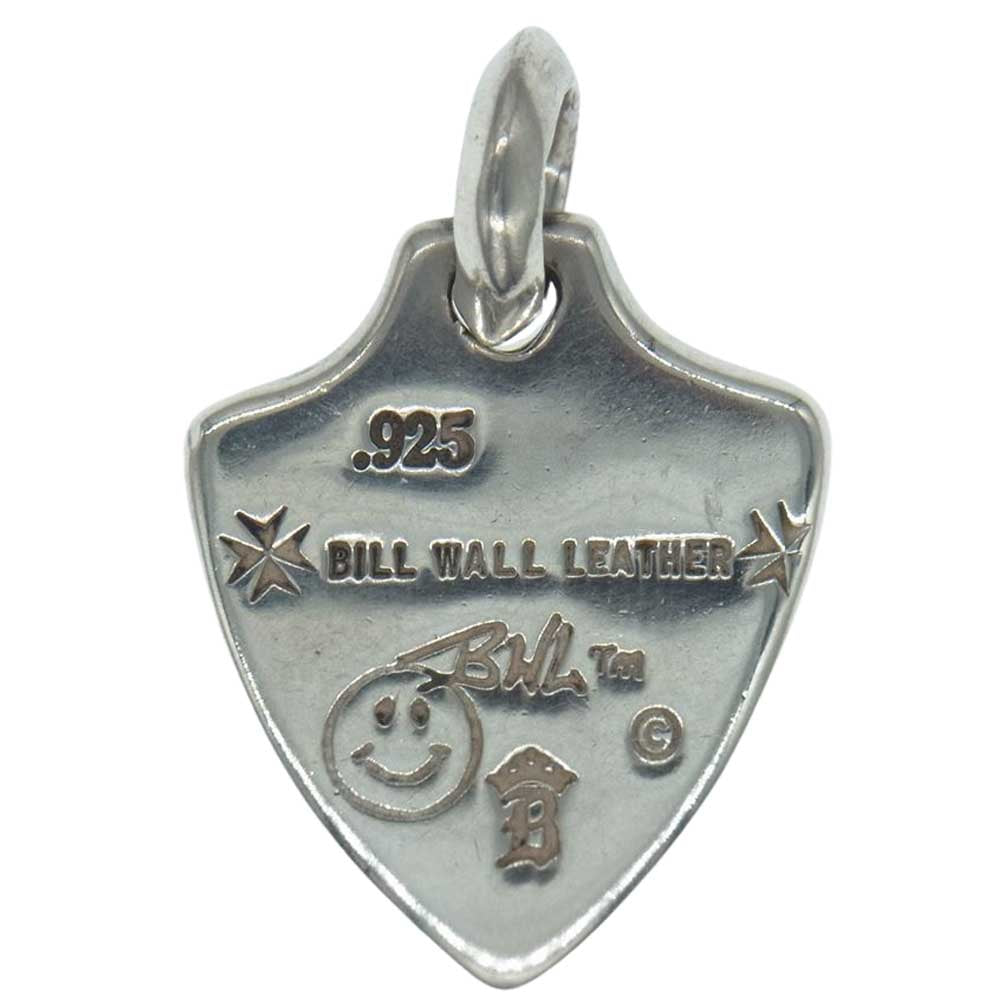 BILL WALL LEATHER ビルウォールレザー ギャランティ付属 Graffiti Shield Happy Face Dog Tag グラフィティシールド ハッピー フェイス ドッグタグ ペンダントトップ シルバー系【中古】