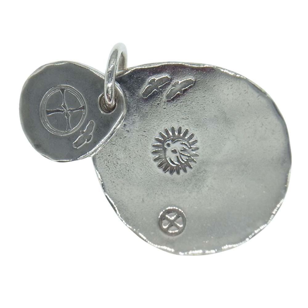 WINGROCK ウィングロック K18 金メタル付き タタキ 2連 ネックレス シルバー系【中古】