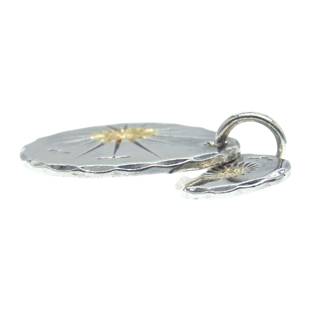 WINGROCK ウィングロック K18 金メタル付き タタキ 2連 ネックレス シルバー系【中古】