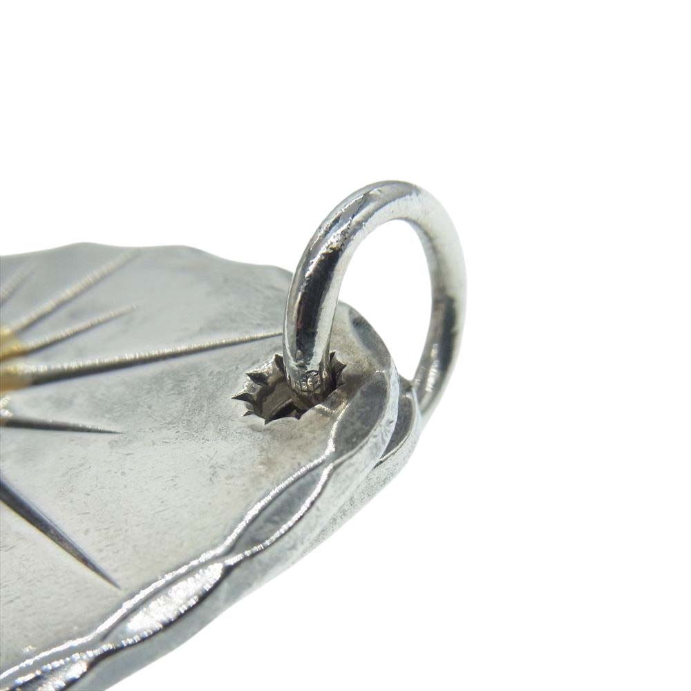 WINGROCK ウィングロック K18 金メタル付き タタキ 2連 ネックレス シルバー系【中古】