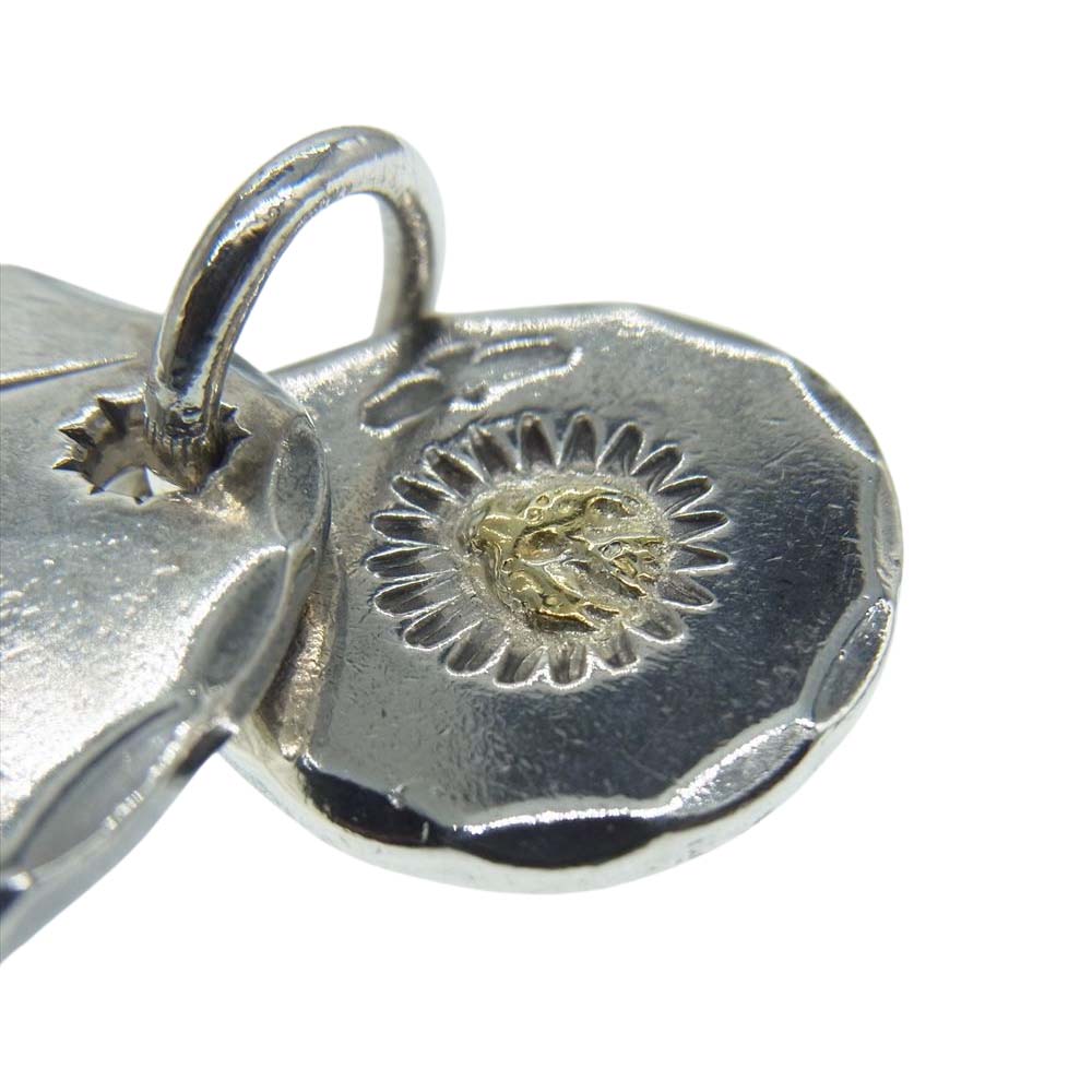 WINGROCK ウィングロック K18 金メタル付き タタキ 2連 ネックレス シルバー系【中古】