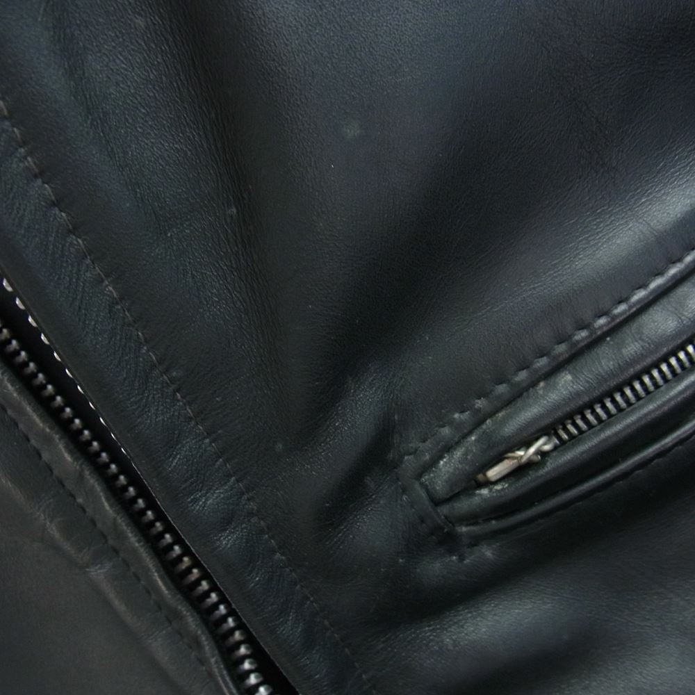 schott ショット 641 シングル ライナー ライダース レザー ジャケット ブラック系 36【中古】