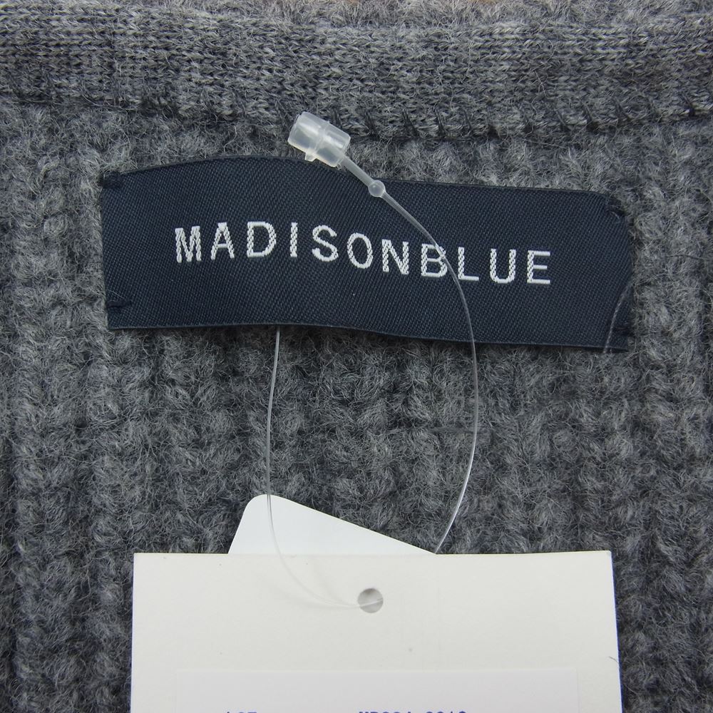 MADISON BLUE マディソンブルー MB224-8012 PEARL DAMAGE CD BRITISH WOOL パール ダメージ ブリティッシュ ウール 羽織り カーディガン グレー系 XS【美品】【中古】
