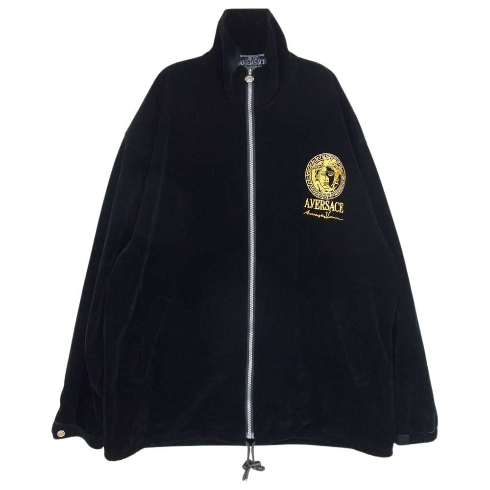 VERSACE ヴェルサーチ メデューサ ベロア トラック ジャケット ブラック系 M【中古】