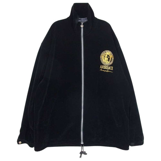 VERSACE ヴェルサーチ メデューサ ベロア トラック ジャケット ブラック系 M【中古】