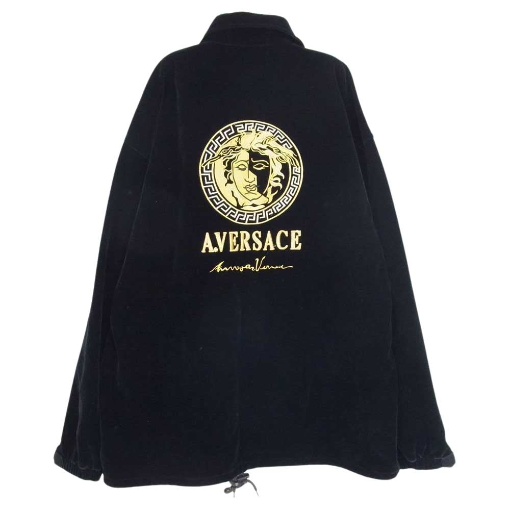 VERSACE ヴェルサーチ メデューサ ベロア トラック ジャケット ブラック系 M【中古】