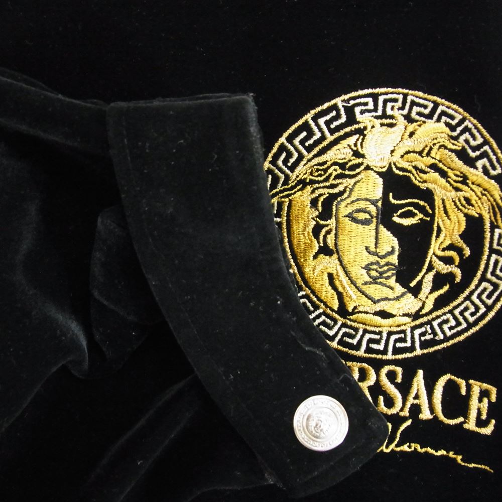 VERSACE ヴェルサーチ メデューサ ベロア トラック ジャケット ブラック系 M【中古】