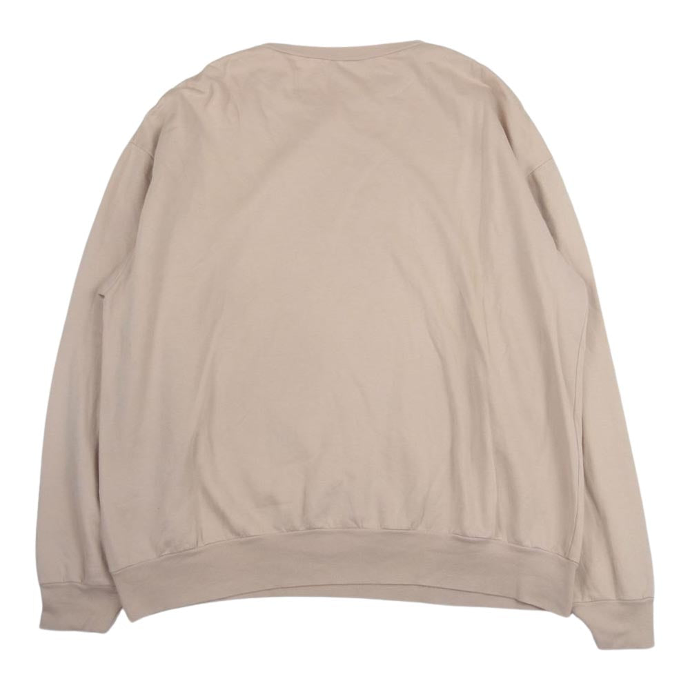 AURALEE オーラリー 20AW A20AP02NU ELASTIC HIGH GAUGE SWEAT P/O エラスティック プルオーバ― 長袖 スウェット ピンクベージュ系 5【中古】