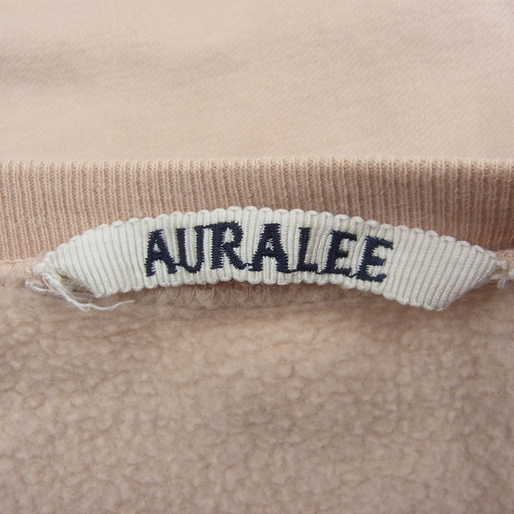 AURALEE オーラリー 20AW A20AP02NU ELASTIC HIGH GAUGE SWEAT P/O エラスティック プルオーバ― 長袖 スウェット ピンクベージュ系 5【中古】