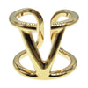 VALENTINO ヴァレンティノ ZW2J0E22MET Vロゴ シグネチャー リング ゴールド系 実寸サイズ11号【中古】
