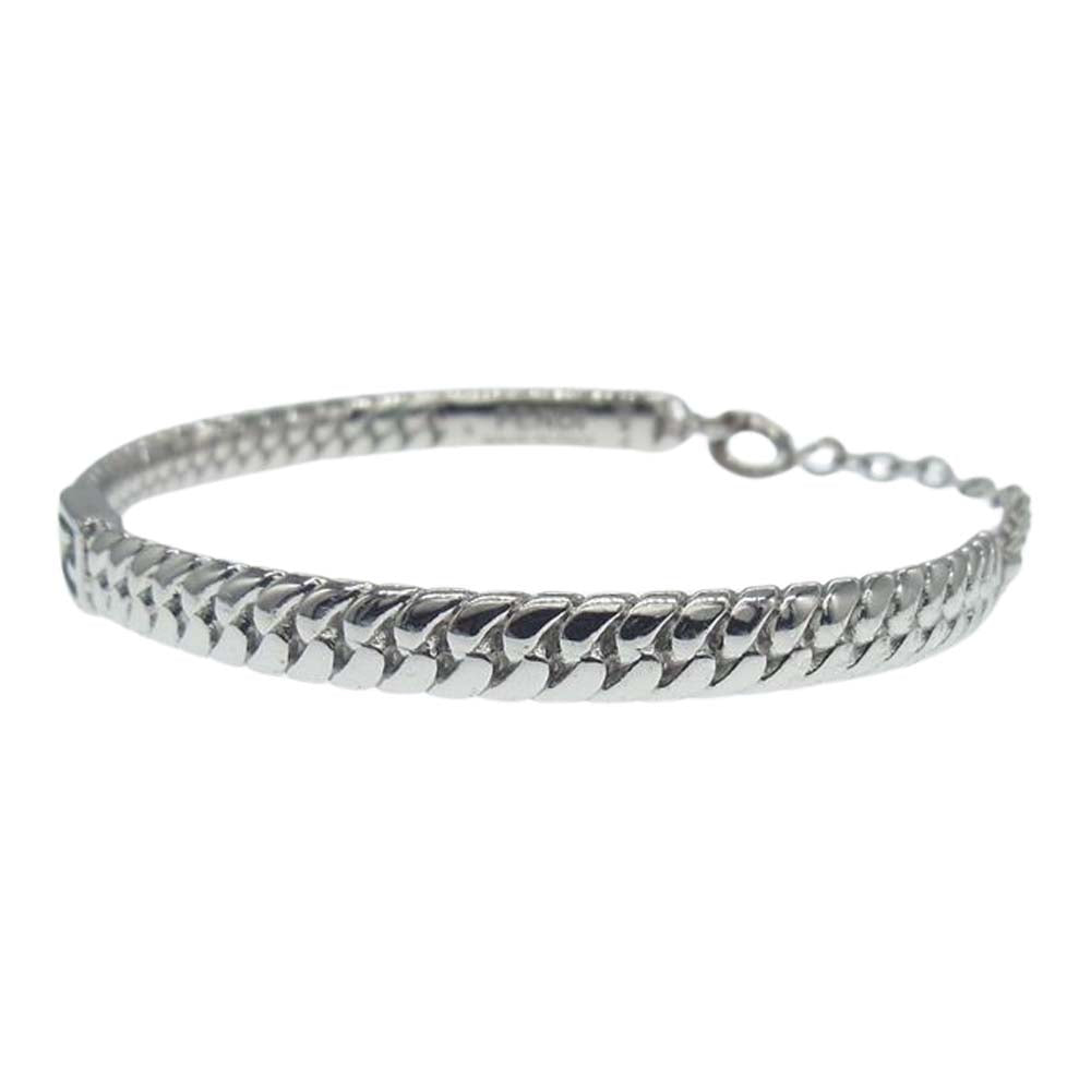 FENDI フェンディ 8AG987 B08 BANGLE BAGUETTE バングル バゲット ブレスレット ズッカロゴ シルバー系 S【中古】
