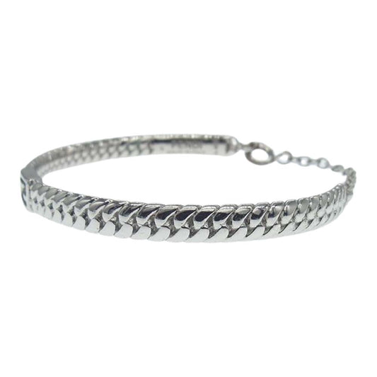 FENDI フェンディ 8AG987 B08 BANGLE BAGUETTE バングル バゲット ブレスレット ズッカロゴ シルバー系 S【中古】