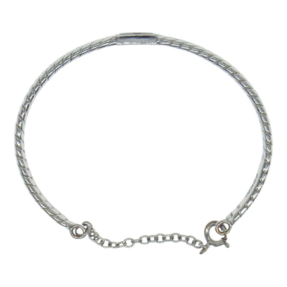 FENDI フェンディ 8AG987 B08 BANGLE BAGUETTE バングル バゲット ブレスレット ズッカロゴ シルバー系 S【中古】