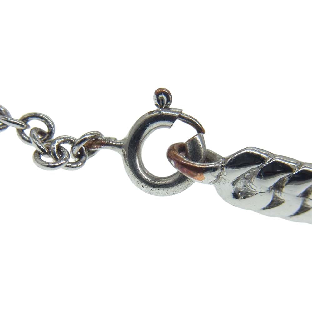 FENDI フェンディ 8AG987 B08 BANGLE BAGUETTE バングル バゲット ブレスレット ズッカロゴ シルバー系 S【中古】