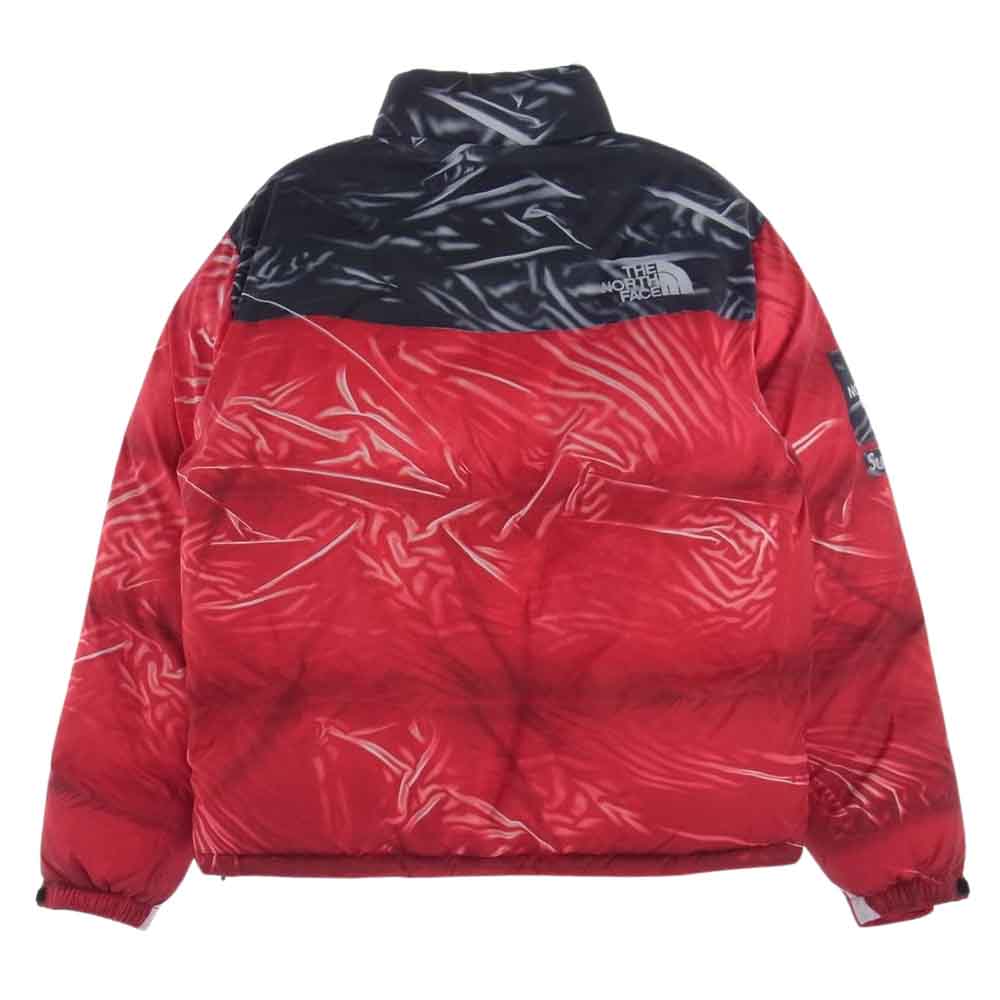 Supreme シュプリーム 23SS The North Face Trompe Loeil Printed Nuptse Jacket ノースフェイス トロンプルイユ プリント ヌプシ ジャケット レッド系 ブラック系 M【美品】【中古】