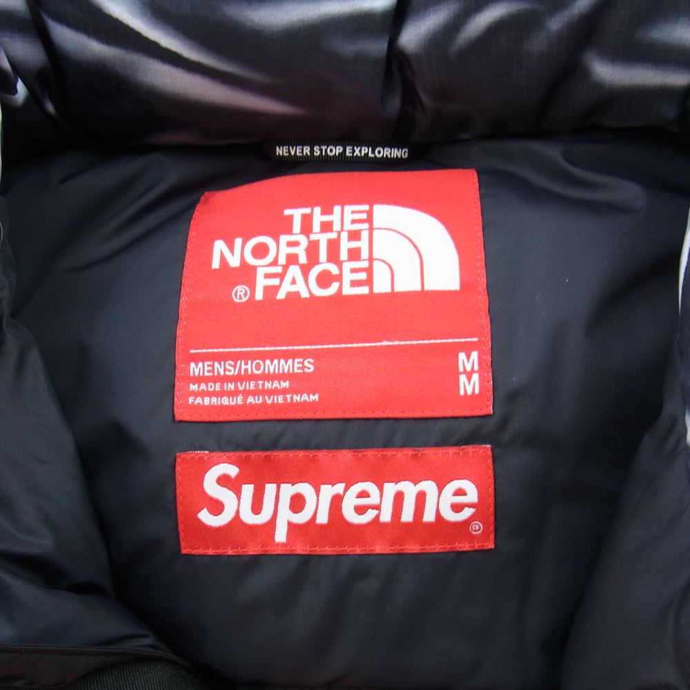 Supreme シュプリーム 23SS The North Face Trompe Loeil Printed Nuptse Jacket ノースフェイス トロンプルイユ プリント ヌプシ ジャケット レッド系 ブラック系 M【美品】【中古】