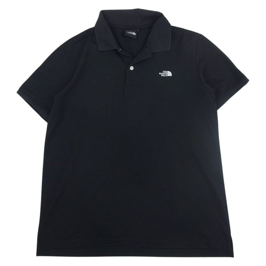 THE NORTH FACE ノースフェイス NT21436 ロゴ刺繍 半袖 ポロシャツ ブラック ブラック系 L【中古】