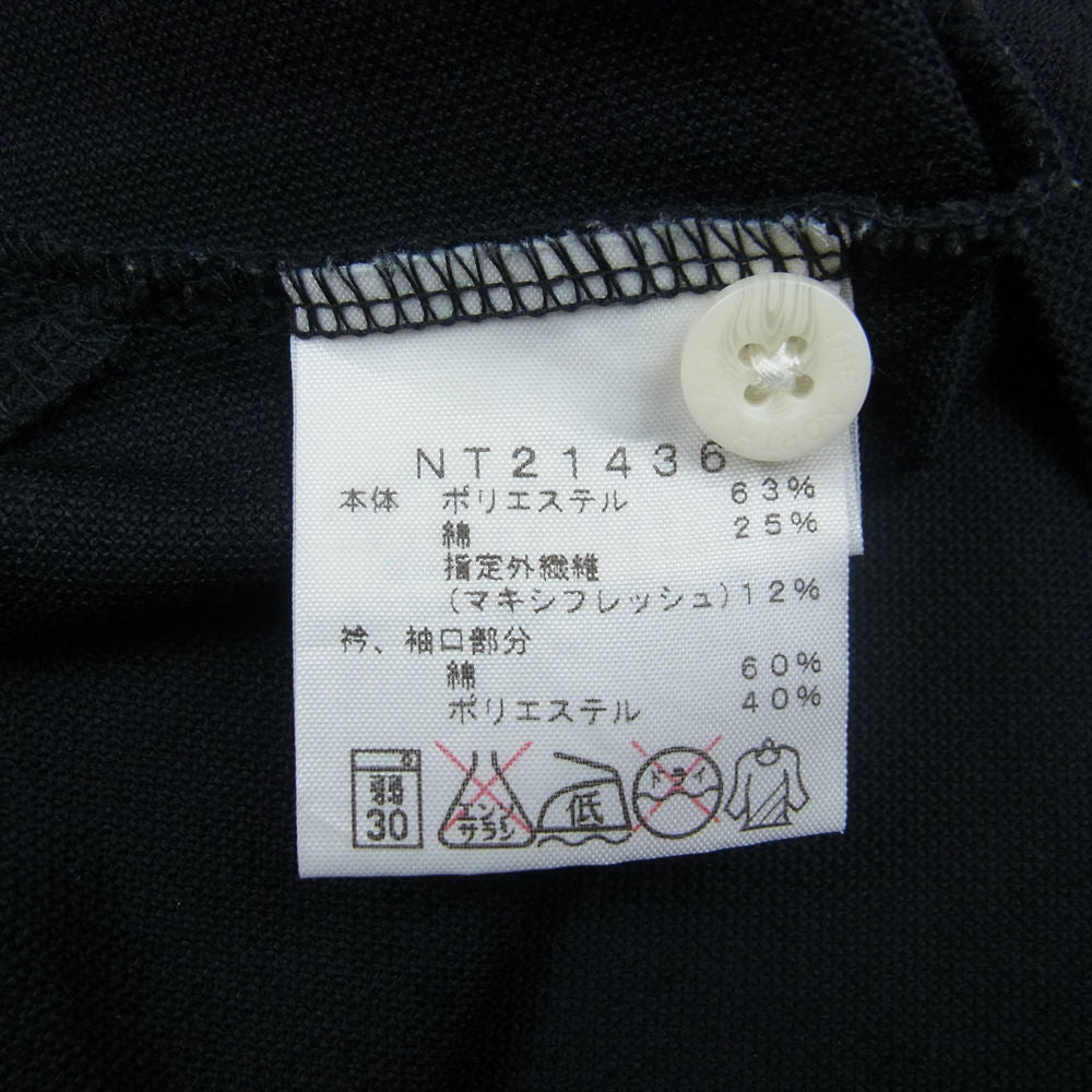 THE NORTH FACE ノースフェイス NT21436 ロゴ刺繍 半袖 ポロシャツ ブラック ブラック系 L【中古】