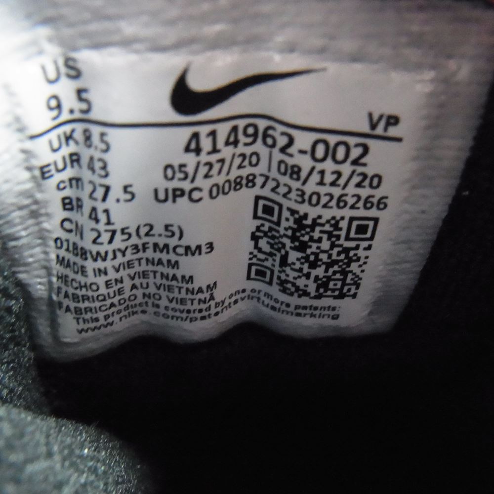 NIKE ナイキ 414962-002 AIR MORE UPTEMPO BLACK エア モアアップテンポ モアテン スニーカー ブラック系 27.5cm【中古】