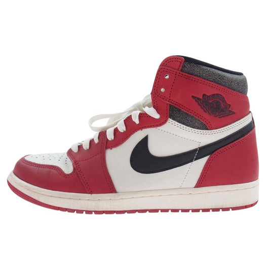 NIKE ナイキ DZ5485-612 AIR JORDAN 1 AJ1 RETRO HIGH OG LOST&FOUND/CHICAGO ロストアンドファウンド シカゴ エアジョーダン レトロ ハイカット スニーカー レッド系 ホワイト系 28cm【中古】