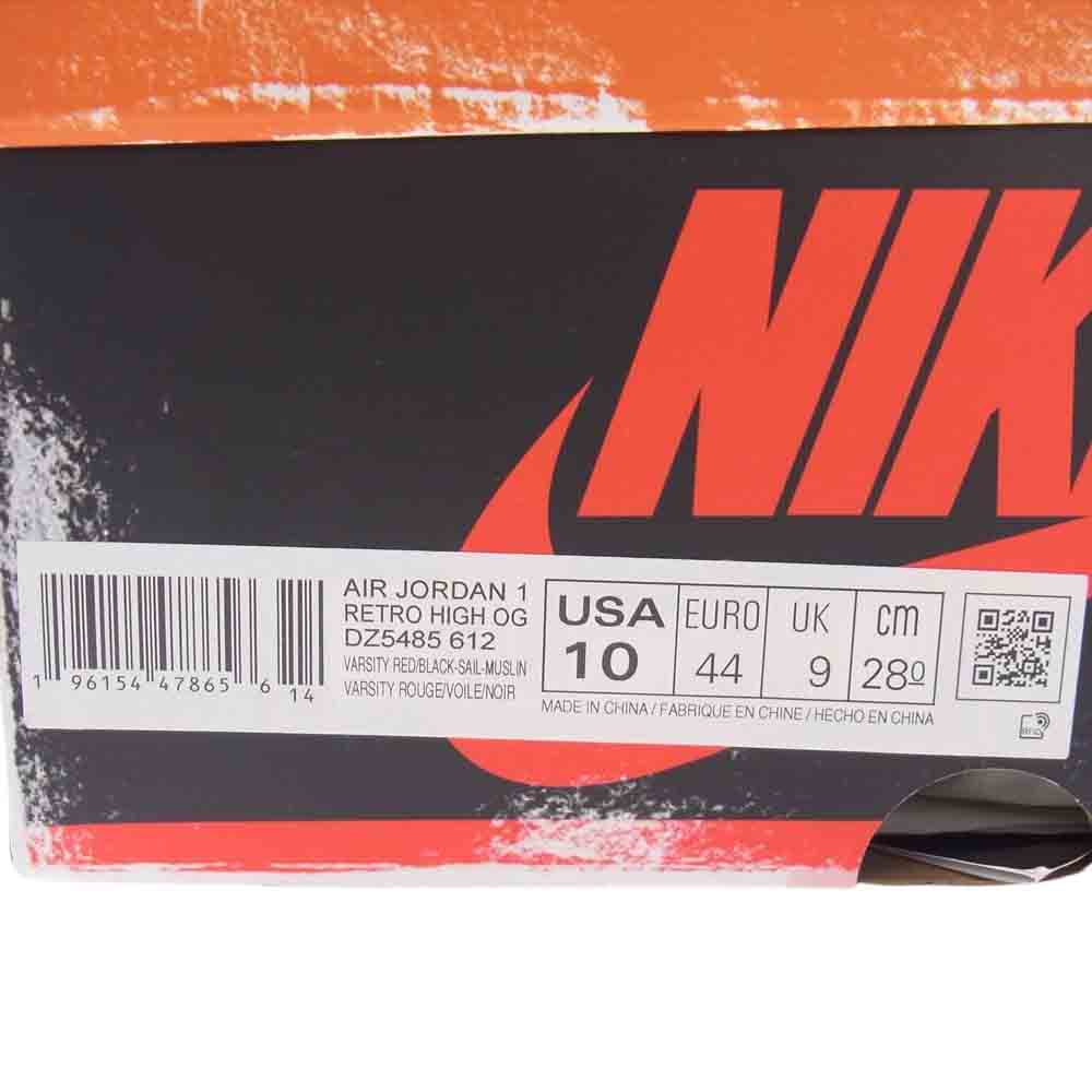 NIKE ナイキ DZ5485-612 AIR JORDAN 1 AJ1 RETRO HIGH OG LOST&FOUND/CHICAGO ロストアンドファウンド シカゴ エアジョーダン レトロ ハイカット スニーカー レッド系 ホワイト系 28cm【中古】