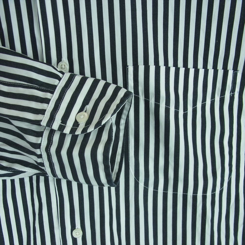 INDIVIDUALIZED SHIRTS インディビジュアライズドシャツ ストライプ ドレスシャツ 長袖 シャツ ブラック系 ホワイト系 L【中古】