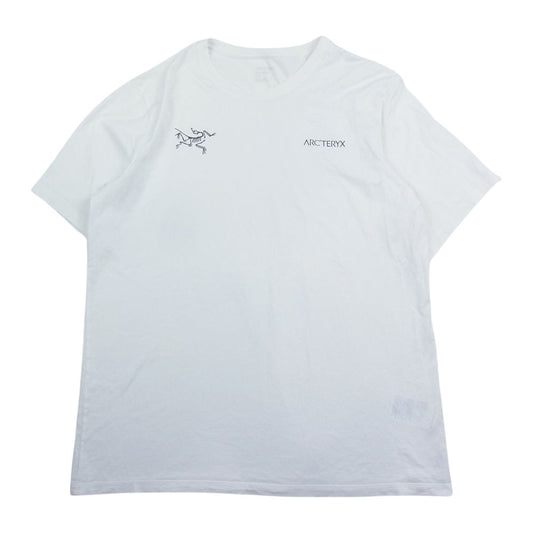 ARC'TERYX アークテリクス 30379 ロゴプリント スプリット クルーネック 半袖 Tシャツ カットソー ホワイト系 L/G【中古】