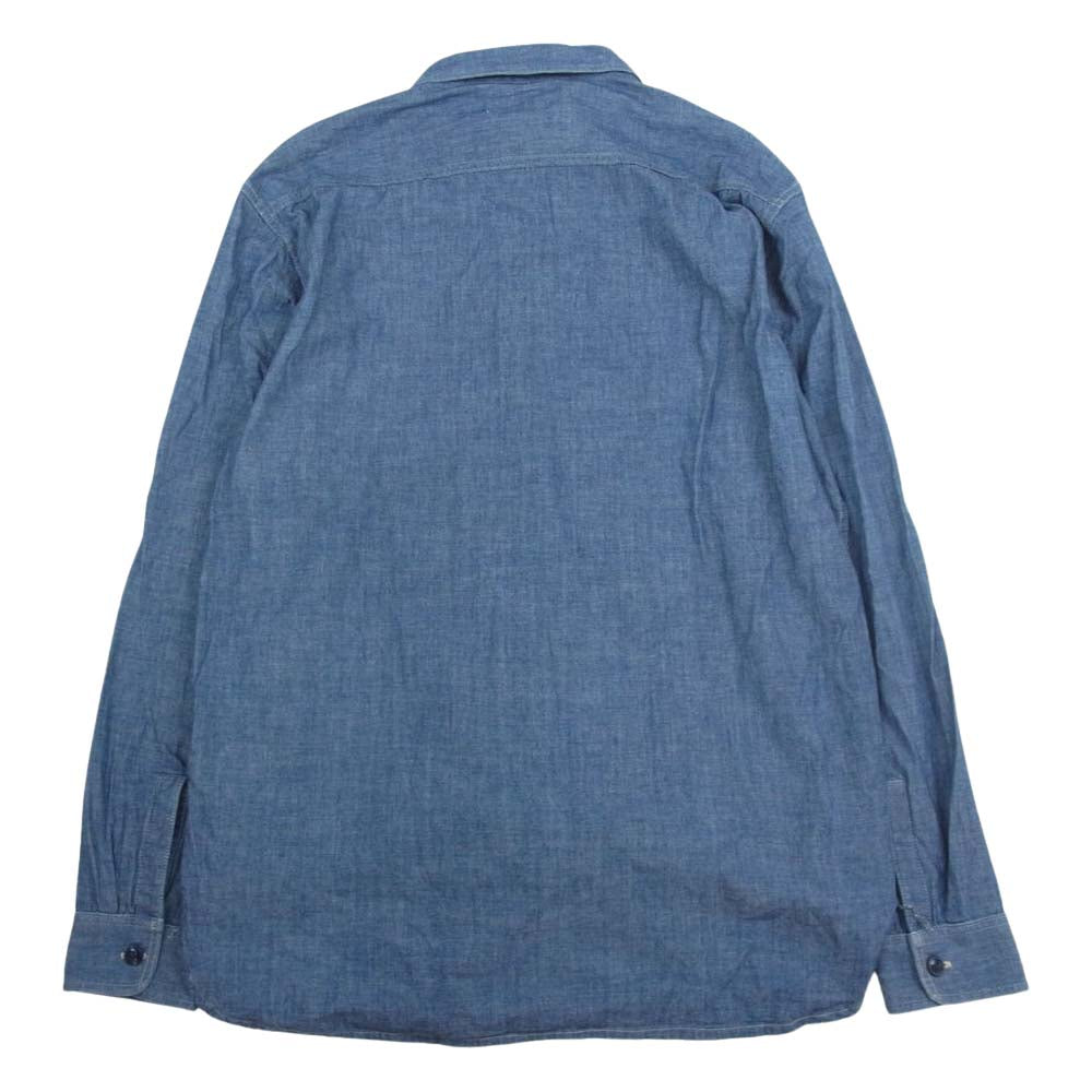 RRL ダブルアールエル デニム シャンブレー 長袖 シャツ ブルー系 M【中古】