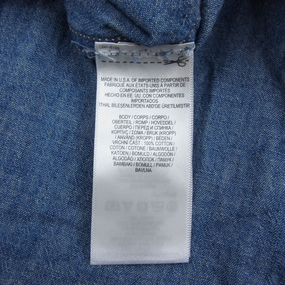 RRL ダブルアールエル デニム シャンブレー 長袖 シャツ ブルー系 M【中古】