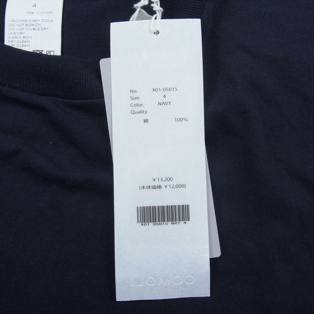 COMOLI コモリ 23SS X01-05015 SURPLUS サープラス 半袖 Tシャツ ネイビー ネイビー系 4【新古品】【未使用】【中古】